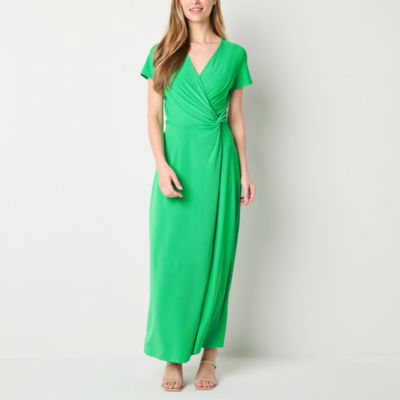 Perceptions Womens Short Sleeve Maxi Dress