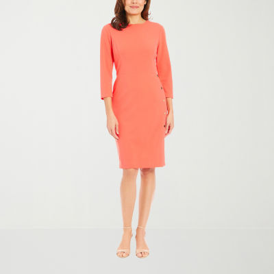 London Style 3/4 Sleeve Sheath Dress