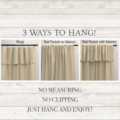 Mercantile Drop Cloth Ring Top Tailored Valance