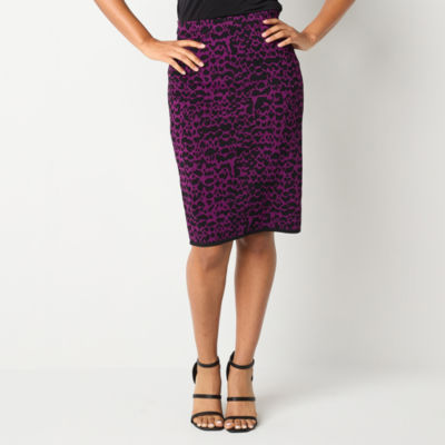 Bold Elements Womens High Rise Midi Pencil Skirt