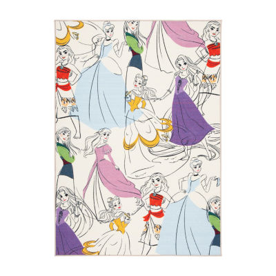 Disney Princess Collection Inspire Washable Indoor Rectangular Area Rug