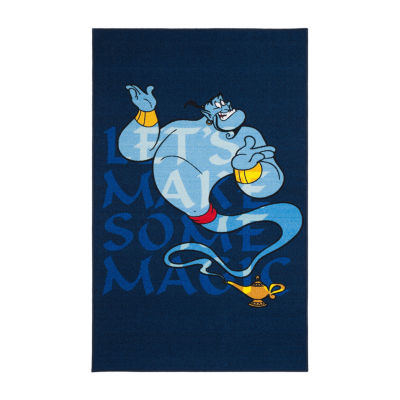Disney Aladdin Collection Genie Washable Indoor Rectangular Accent Rug