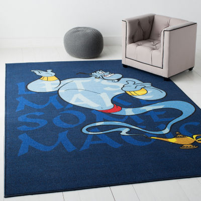 Disney Aladdin Collection Genie Washable 5'x7' Indoor Rectangular Area Rug
