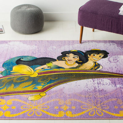 Disney Aladdin Collection Magic Carpet Ride Washable 5'x7' Indoor Rectangular Area Rug