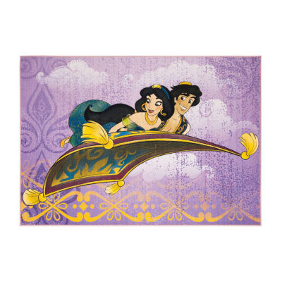 Disney Aladdin Collection Magic Carpet Ride Washable 5'x7' Indoor Rectangular Area Rug