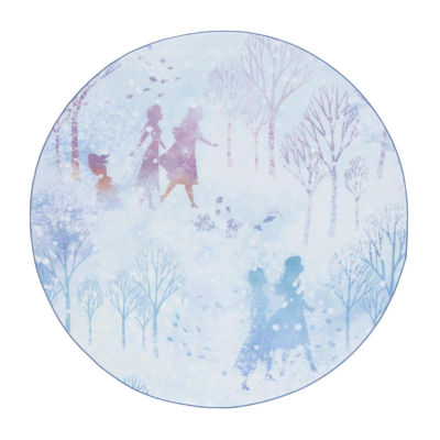 Disney Frozen II Collection Believe Washable 5'x5' Indoor Round Area Rug