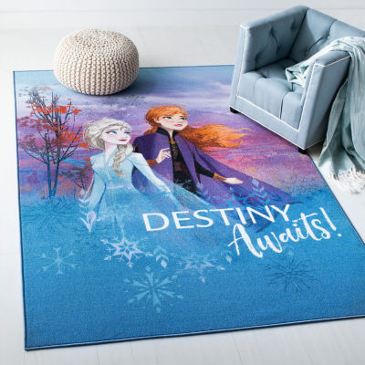 Disney Frozen II Collection Destiny Washable Indoor Rectangular Accent Rug