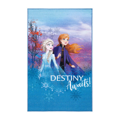 Disney Frozen II Collection Destiny Washable Indoor Rectangular Accent Rug