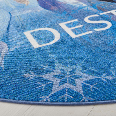 Disney Frozen II Collection Destiny Washable 5'x5' Indoor Round Area Rug