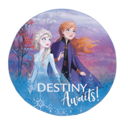 Disney Frozen II Collection Destiny Washable 5'x5' Indoor Round Area Rug