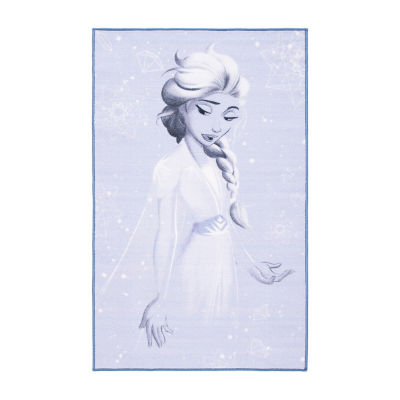 Disney Frozen II Collection Elsa Washable 39"x63" Indoor Rectangular Accent Rug