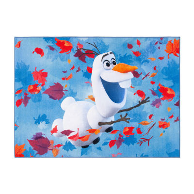 Disney Frozen II Collection Olaf Washable Indoor Rectangular Area Rug