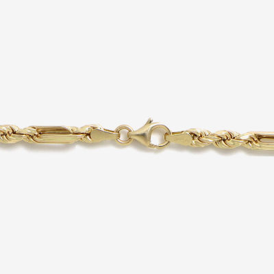 Made in Italy 14K Gold 8 Inch Hollow Link Link Bracelet