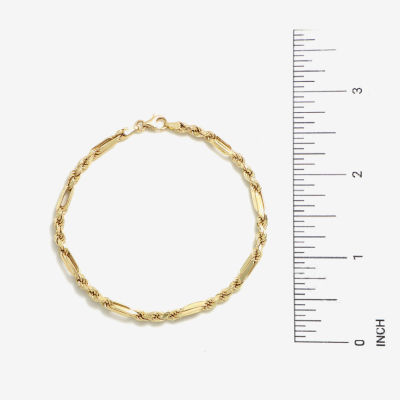 Made in Italy 14K Gold 8 Inch Hollow Link Link Bracelet