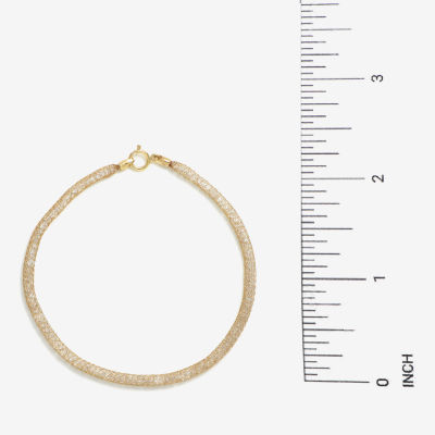 Made in Italy 10K Gold 7.5 Inch Solid Link Chain Bracelet