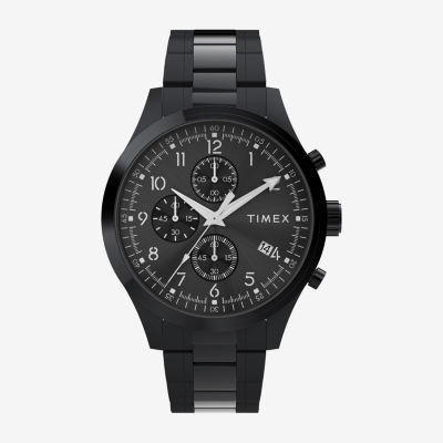 Timex Mens Black Stainless Steel Bracelet Watch Tw2y01600ji