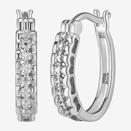 Sparkle Allure Diamond Accent Round Hoop Earrings, One Size