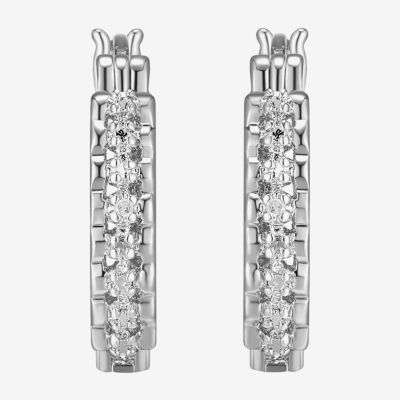 Sparkle Allure Diamond Accent Round Hoop Earrings