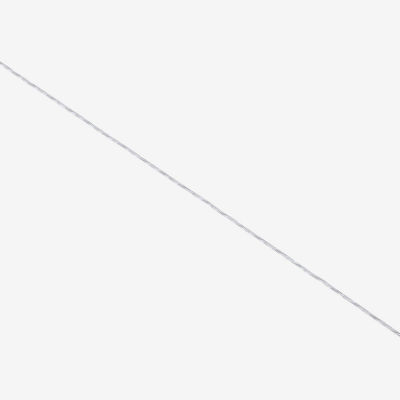 Silver Reflections Womens 10 Inch Solid Box Ankle Bracelet