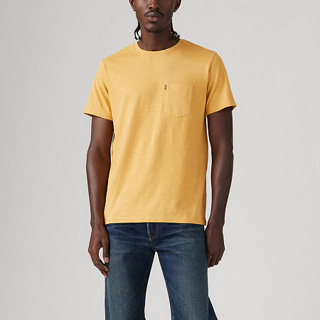 Levi's Mens Classic Pocket Short Sleeve T-Shirt, Small, Yellow