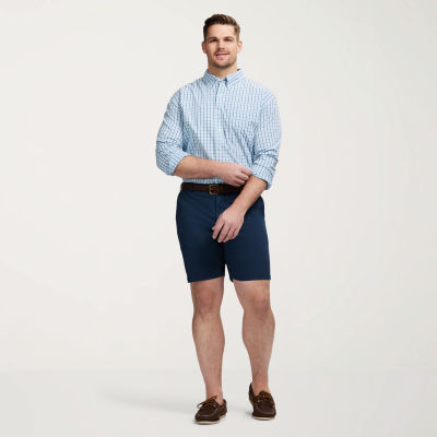 IZOD Performance Comfort Mens Long Sleeve Classic Fit Wrinkle Free Big and Tall Button-Down Shirt