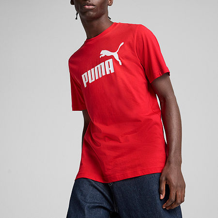 PUMA Mens Crew Neck Short Sleeve Regular Fit Graphic T-Shirt, Medium, Red