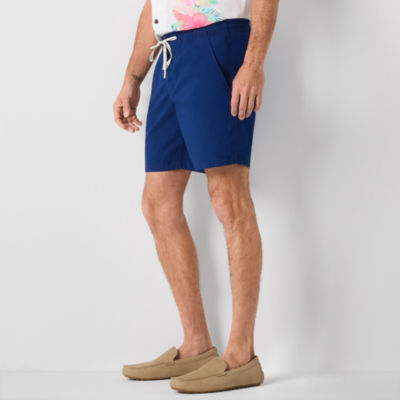 St. John's Bay Poplin Mens 8" Stretch Fabric Drawstring Waist Deck Short