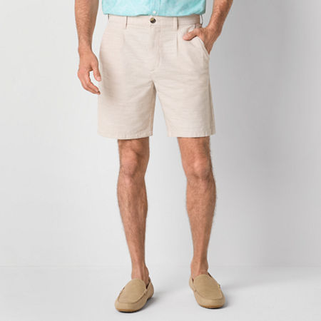St. John's Bay Chambray 8" Mens Chino Short, 34, Brown