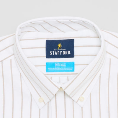 Stafford Coolmax All Season Oxford Mens Regular Fit Long Sleeve Dress Shirt