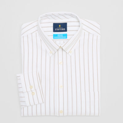 Stafford Coolmax All Season Oxford Mens Regular Fit Long Sleeve Dress Shirt