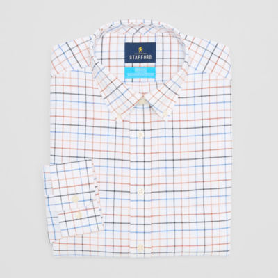 Stafford Coolmax All Season Oxford Mens Regular Fit Long Sleeve Dress Shirt