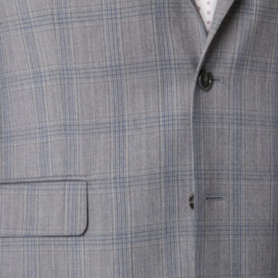 Stafford Mens Classic Fit Plaid Suit Jacket