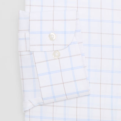 Stafford Smart Tech Mens Regular Fit Stretch Fabric Wrinkle Free Long Sleeve Dress Shirt