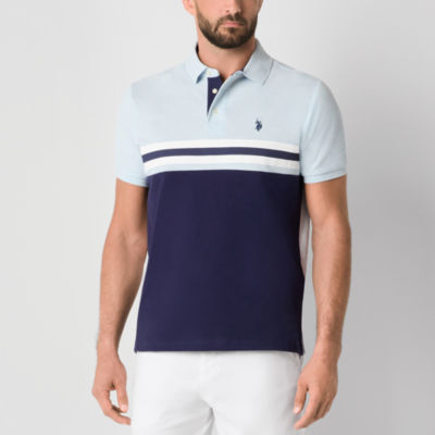 U.S. Polo Assn. Colorblock Mens Classic Fit Short Sleeve Polo Shirt