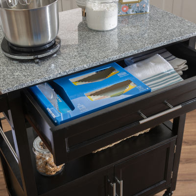 Granite-Top Kitchen Cart