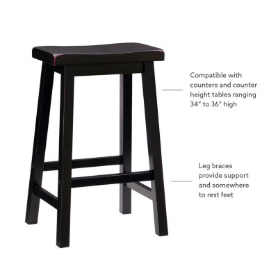 Barberry Counter Height Stool in Antique Black