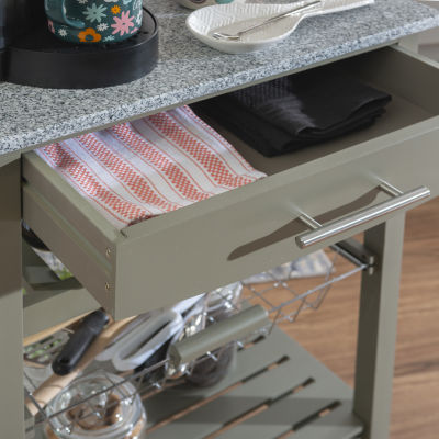 Roger Granite Top Kitchen Island