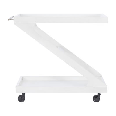 Downey Glass-Top Serving Cart