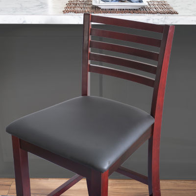 Triena Ladder Barstool with Back