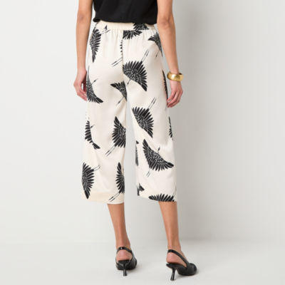 Worthington High Waist Wide Leg Crop Pants Size 4
