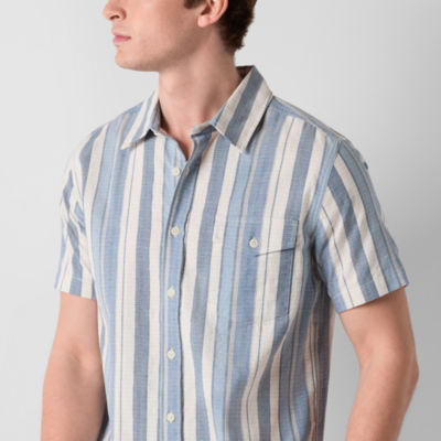 Frye and Co. Mens Short Sleeve Regular Fit Button-Down Shirt