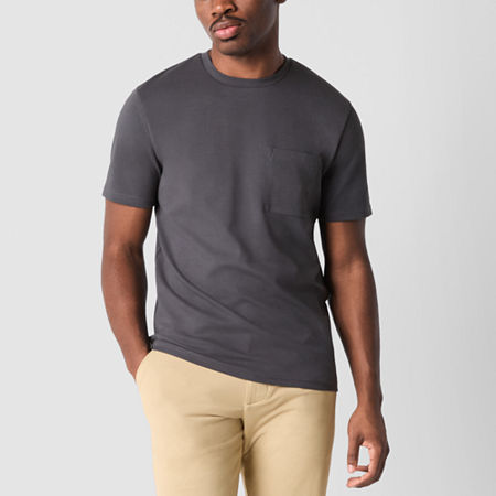 Stylus Mens Crew Neck Short Sleeve Pocket T-Shirt, X-large, Gray