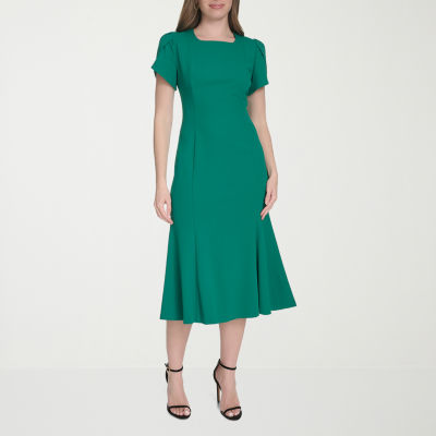 Plus Size Jersey Dress Women's Cap Sleeve Midi Dress - Bodycon Jersey  Stretch Fabric - UK Sizes 8 To 26 Macy's Midi Short Sleeve Dress