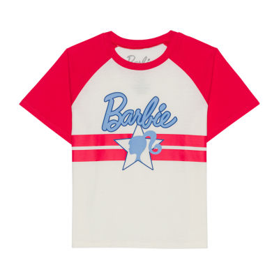 Little & Big Girls Crew Neck Short Sleeve Barbie Graphic T-Shirt