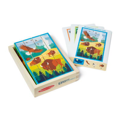 Melissa & Doug Nat Parks Wooden Blocks & Cube 28-pc. Puzzle