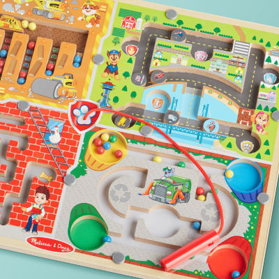 Melissa & Doug Paw Patrol 2 Wooden Magnetic Wand Maze Board Interactive Toy