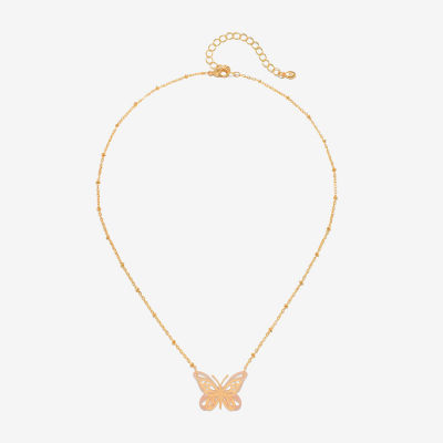 Bijoux Bar Delicates Womens Butterfly 16 Inch Pendant Necklace