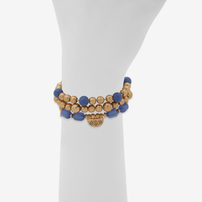 a.n.a Womens 3-pc. Beaded Bracelet Set