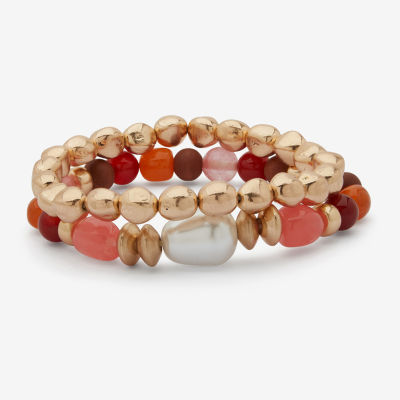 a.n.a Womens 2-pc. Beaded Bracelet Set