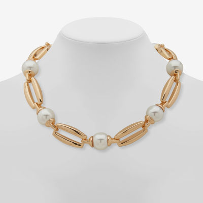 Worthington Womens 17 Inch Collar Necklace